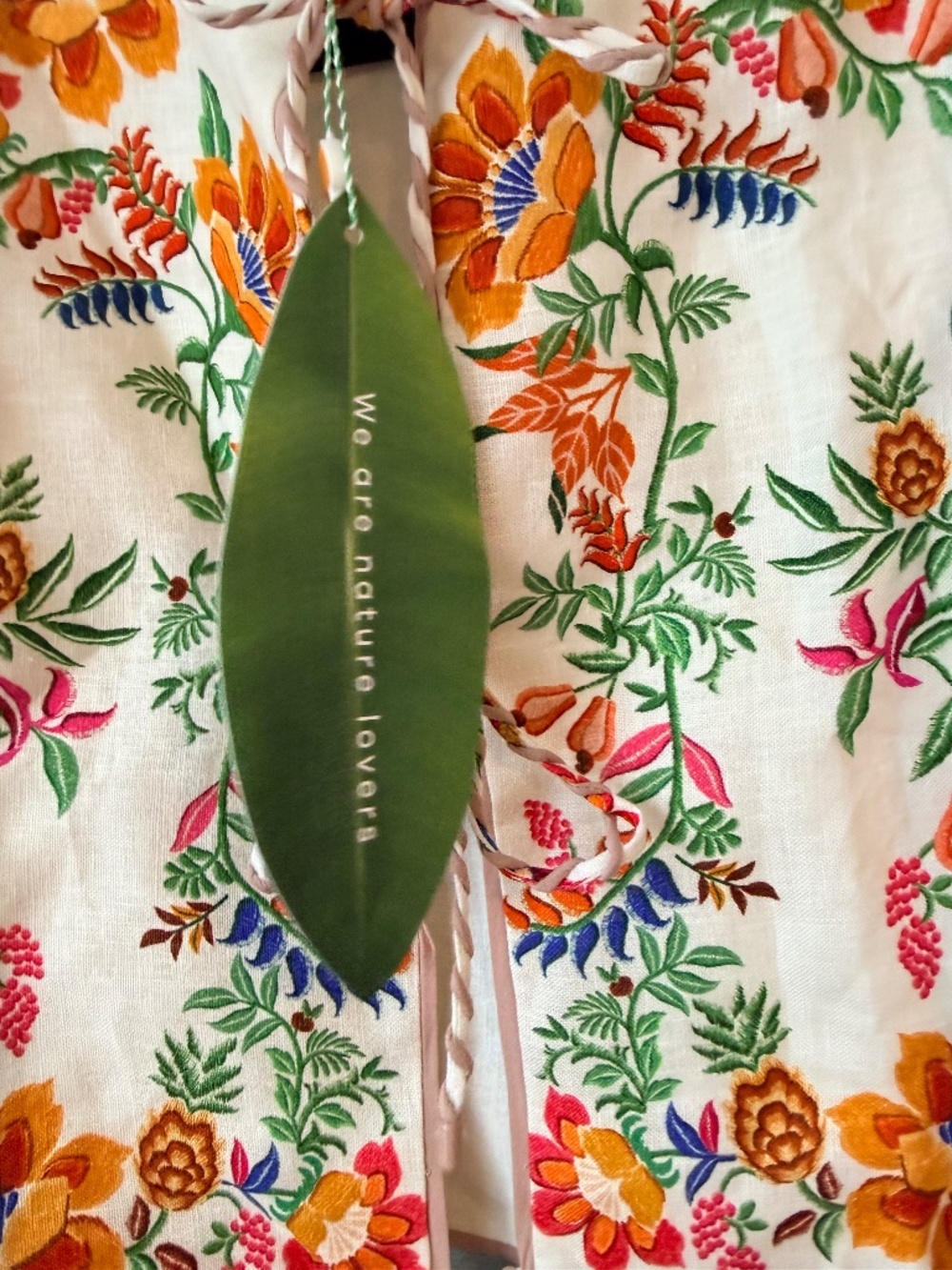 Farm Rio Delicate Forest Scarves Blouse in Off White Size S NWT - Picture 10 of 15